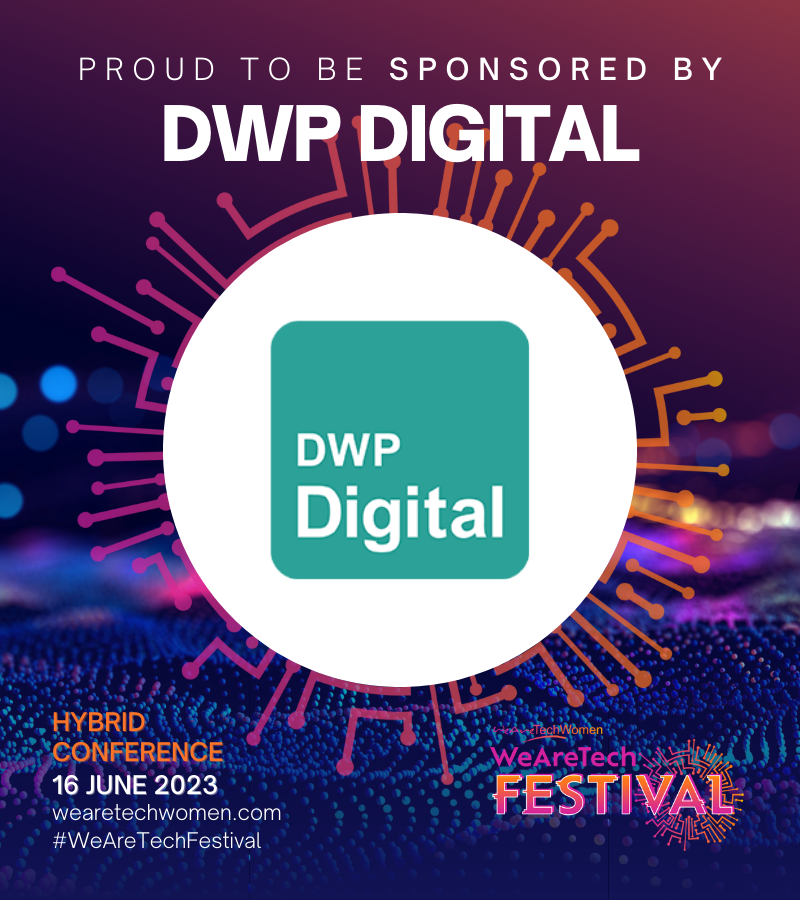 WeAreTechWomen's tweet photo. We are proud to introduce our next sponsor for #WeAreTechFesitval: @DWPDigital! 🥳

Join our new hybrid conference coming virtually and to London on 16 June 2023! Book your early bird tickets to be inspired with fellow #womenintech 💕

https://t.co/xsUYWOAHjK https://t.co/8T4NE2tuDD