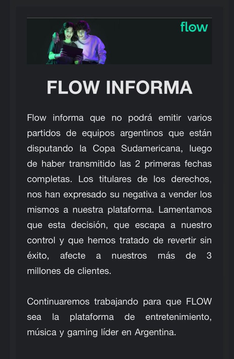 cabrerahercap's tweet photo. Aquí oficialmente lo que adelantamos, el quiebre (por ahora) de la relación Flow-Directv https://t.co/dHCNHkQnFE