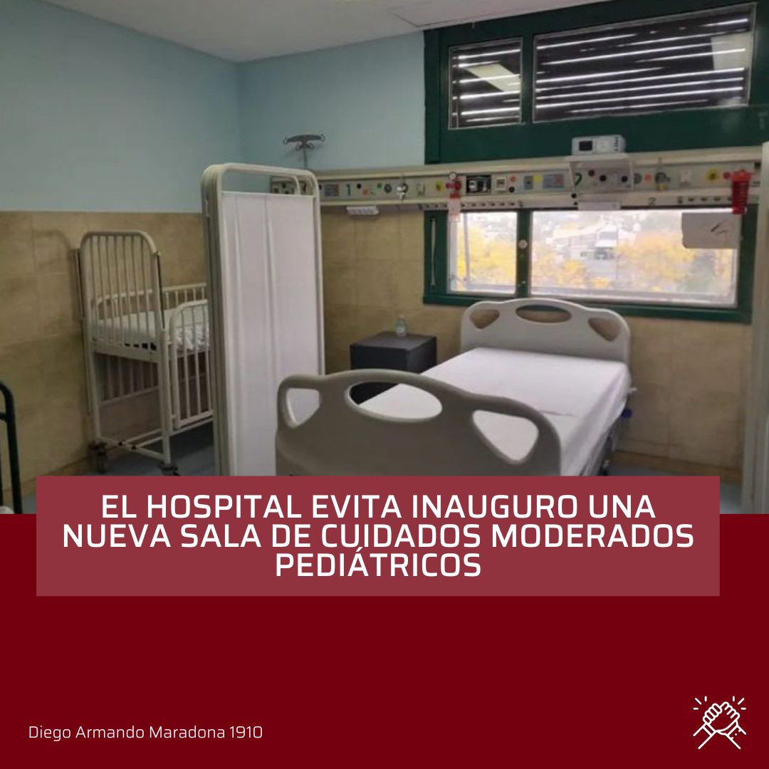 MejorLanus's tweet photo. 🏥 El Hospital Evita inauguro una nueva sala de Cuidados Moderados Pediátricos

👉 Esta misma cuenta con climatización central  y con dos equipos de Terapia de Alto Flujo que ayudaran a disminuir el ingreso a cuidados intensivos y a la asistencia mecánica respiratoria a lactantes https://t.co/8YkXX44wOu