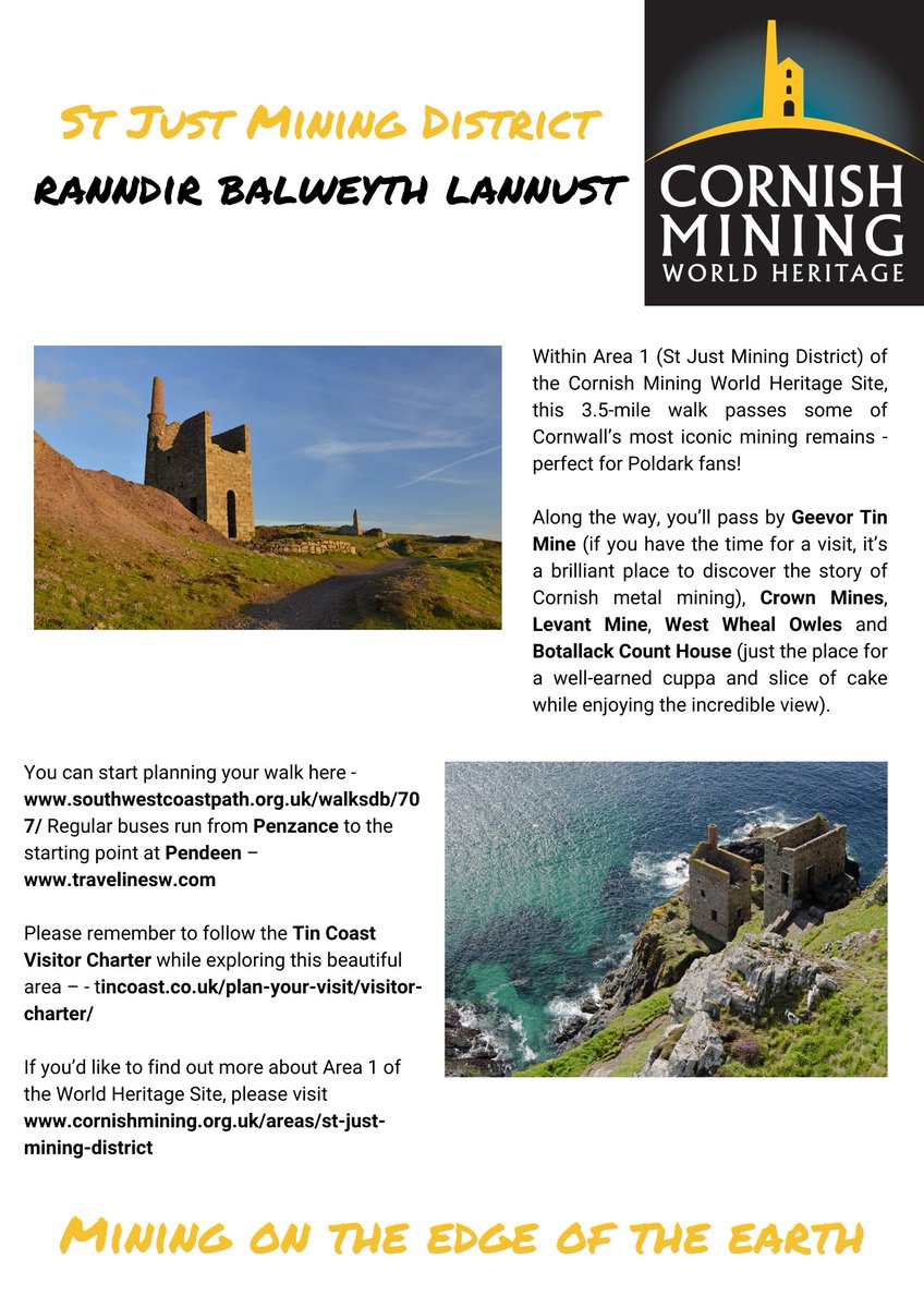 CornishMining's tweet photo. 🥾It’s the first of our #NationalWalkingMonth posts, and today we’re heading down west for a circular walk around #Levant, #Botallack and the Crowns, courtesy of the @swcoastpath team.
Happy walking! ☀���
#WalkingWednesday #walksincornwall #explorelocal #cornishmining https://t.co/eEWEhvBGWi