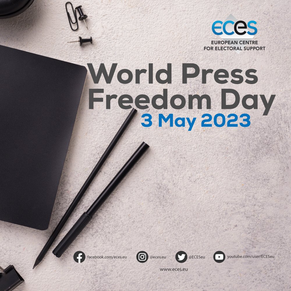 Happy world press freedom day 2023.

#eces #electoralassistance #eces4electoralsupport
#eu4democracy

<a href="/EU_Commission/">European Commission</a> 
<a href="/Europarl_EN/">European Parliament</a> 
<a href="/EUCouncil/">EU Council</a> 
<a href="/EU_Partnerships/">EU International Partnerships 🇪🇺</a>