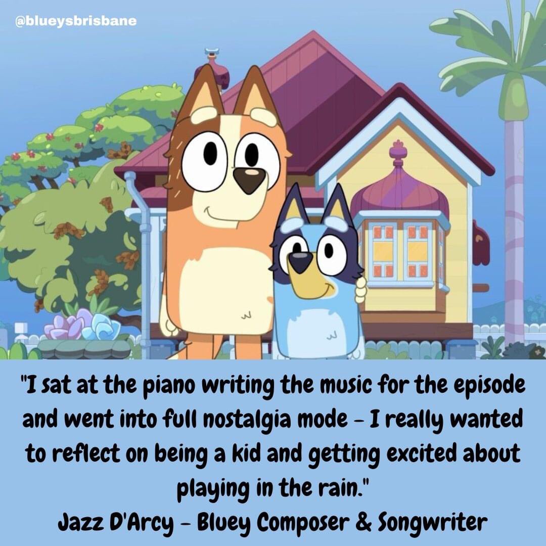 Find out how the #bluey music team put their new #1 chart topping album together with our chat with composer <a href="/Jazzdarcy/">Jazz D'Arcy</a> in your podcast feed now! 🌧️💙