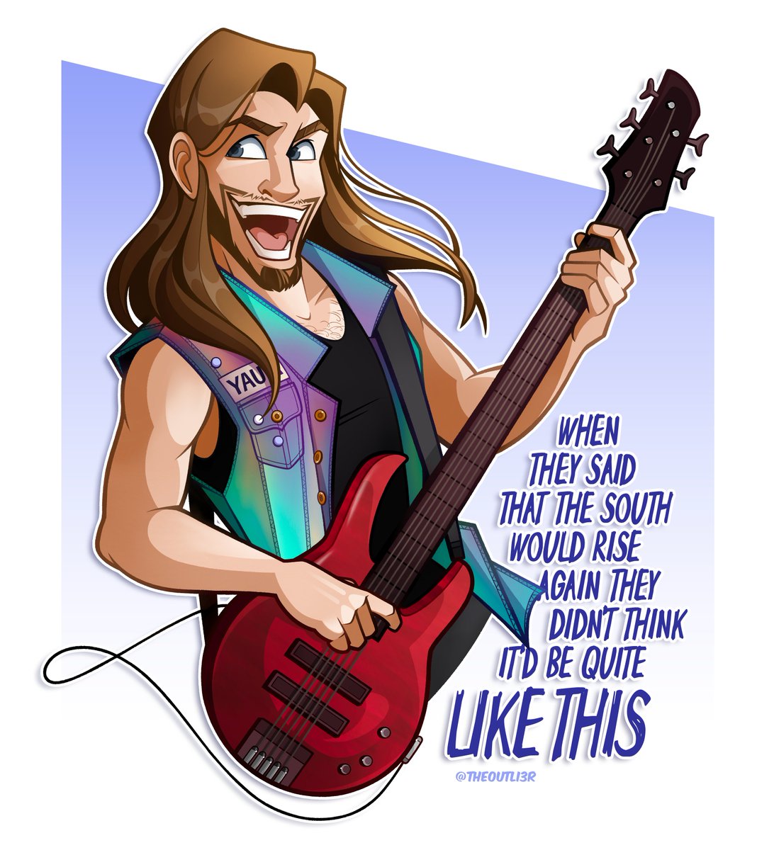 Infamous near and far, y'all all know who we are—we're the mother fucking redneck vikings from hell ♪♬

I'm seeing <a href="/AETHERREALM/">ÆTHER REALM</a> next week and I'm stupid excited about it, so here's a toony Jake Jones to celebrate!! 🦌