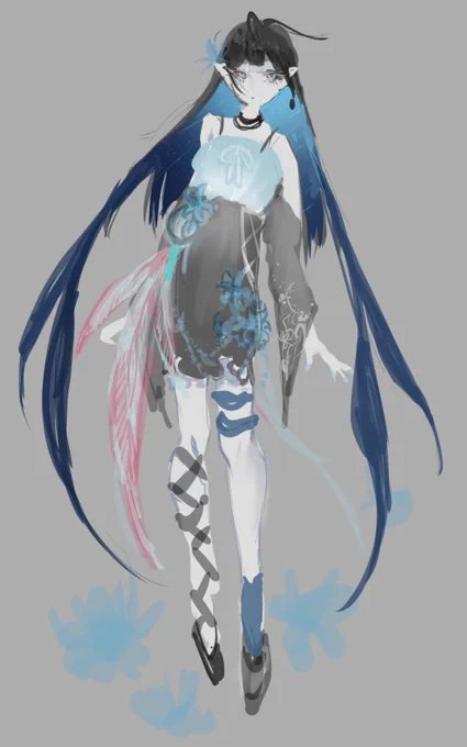 キャラデザのリハビリ…。五億年ぶりすぎてセンス終わってる