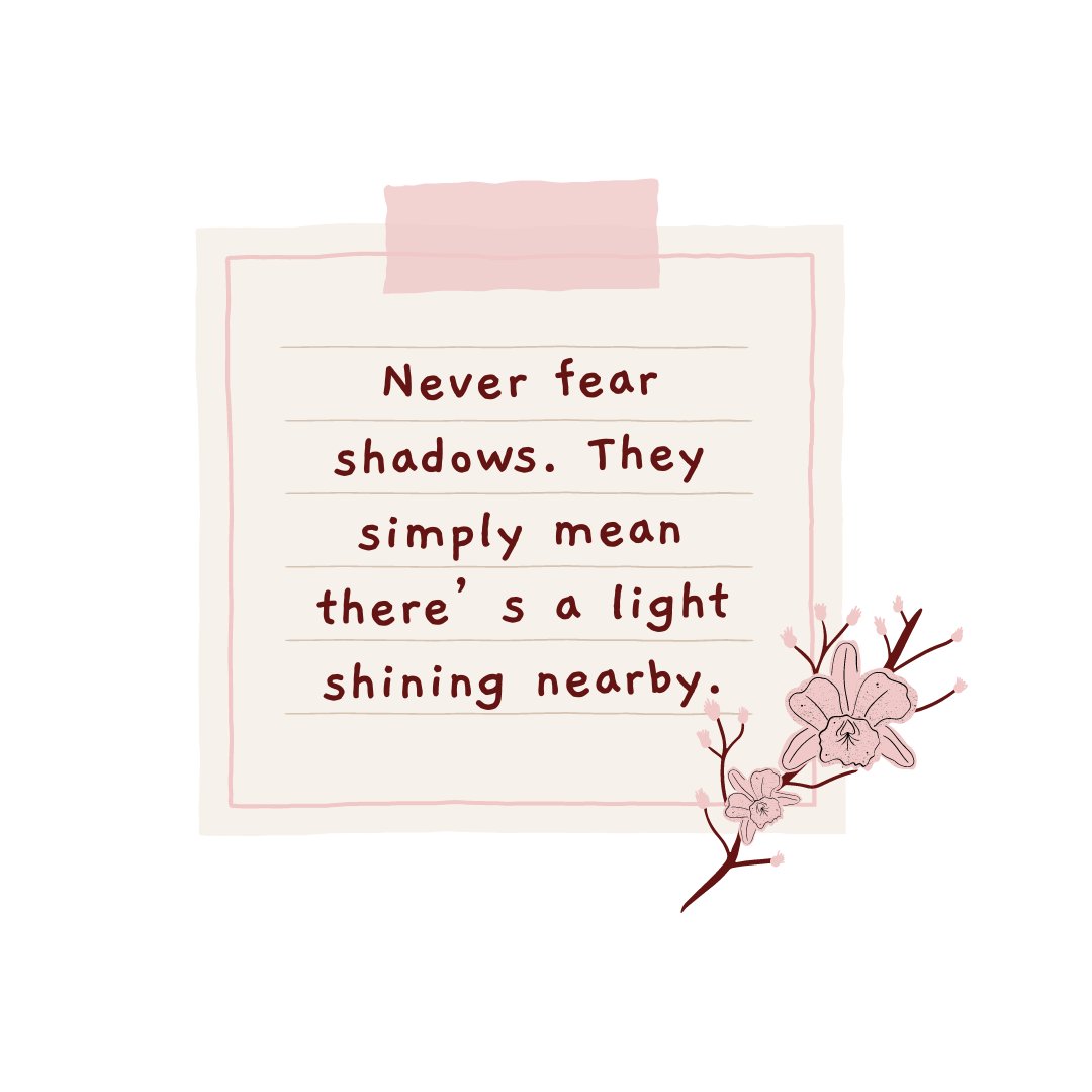 Glori_Monroe's tweet photo. Never fear shadows. They simply mean there’s a light shining nearby.
#glorimonroe #shine #shinebright #encouragement https://t.co/sblmvHpBYo