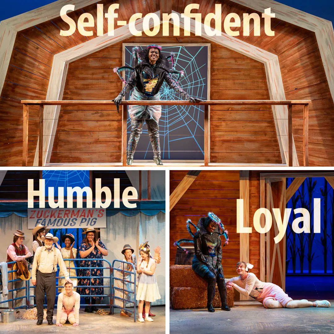 What qualities can we learn from the characters of CHARLOTTE’S WEB? Check out this blog and activity here: bit.ly/CharlottesWebC…. Then get your tickets as low as $15 at bit.ly/DCTCharlottesW…. April 29 – May 27, 2023 - Don't miss out!