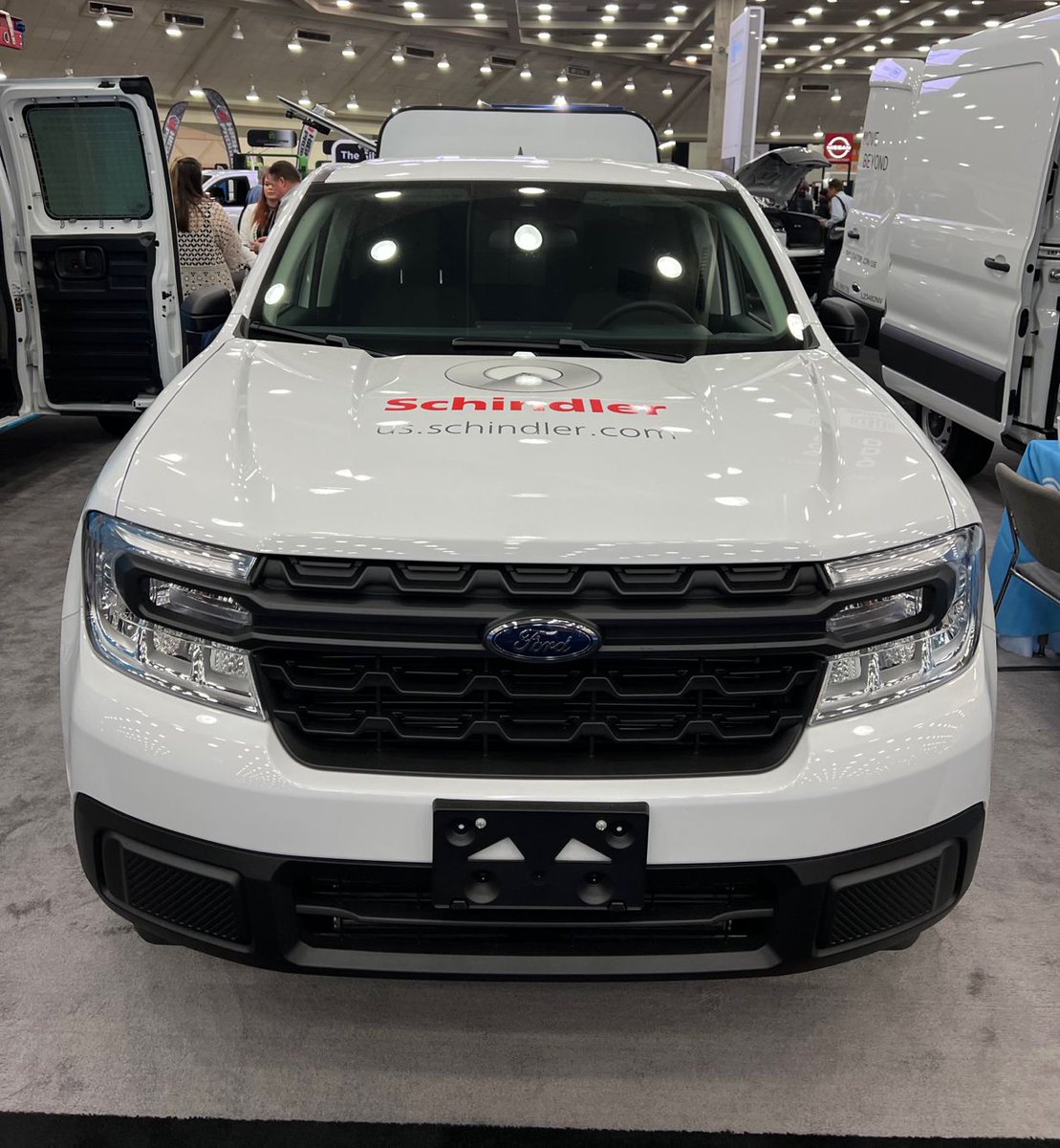 SchindlerNA's tweet photo. Rightsizing our fleet vehicles is an important strategy to reduce CO2 emissions, which is why Schindler has committed to deploying 350 Ford Maverick hybrid trucks into our fleet by the end of the year. #netzeroby2040 #weelevate #schindler #schindlerelevator https://t.co/y37SBZPo77