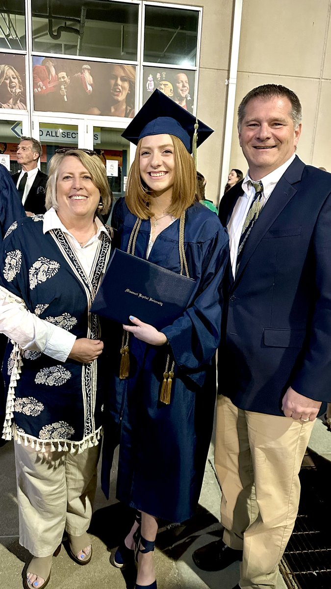 GuyDanhoff's tweet photo. CONGRATULATIONS to my @MoBaptistU Student-Fellow Maeve Coulter graduating with honors as one of our undergraduate Sport Management Graduates 👏👏👏 #SHINEOnMBU #ClassOf2023 

Looking forward to working with you again in our MBU Sport Management Graduate Program this summer!!! https://t.co/FOS2SOR6r6