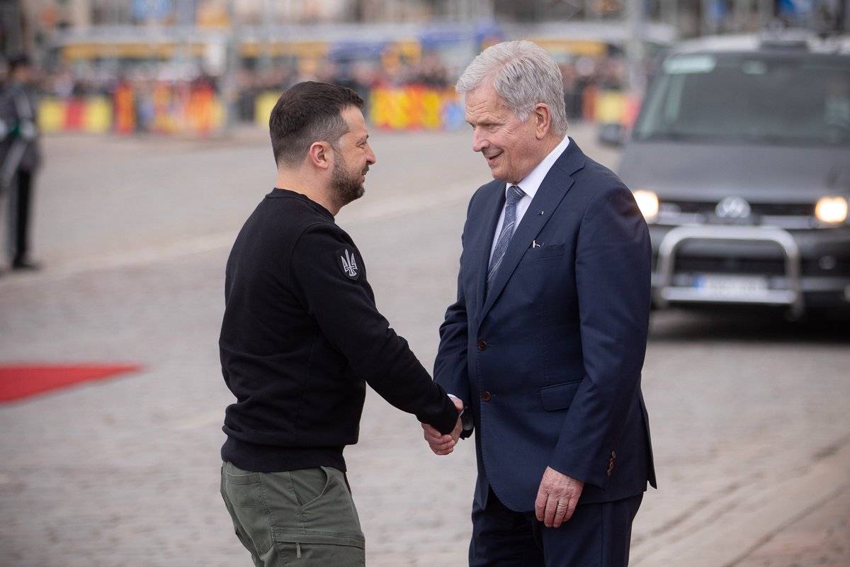 Welcome to Finland, President <a href="/ZelenskyyUa/">Volodymyr Zelenskyy / Володимир Зеленський</a>. We had a good and thorough discussion on Ukraine’s defence against Russia’s war of aggression, Finland’s support to Ukraine and the global geopolitical situation.

The talks will continue at the Nordic-Ukrainian Summit in the afternoon.