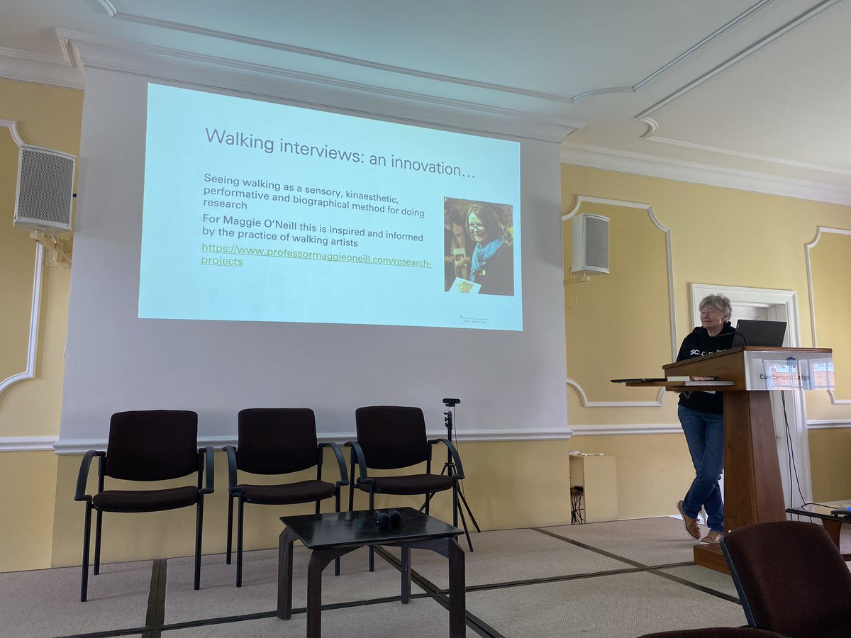 shilpybhat's tweet photo. Just had an insightful walking interviews session from Professor Melanie Nind, followed by an actual walk where she demonstrated how to conduct it and its different parts. Thank you,@m_nind, for a great learning experience ! #SCDTP #innovation #phdresearch https://t.co/YiqwqgB8Wl