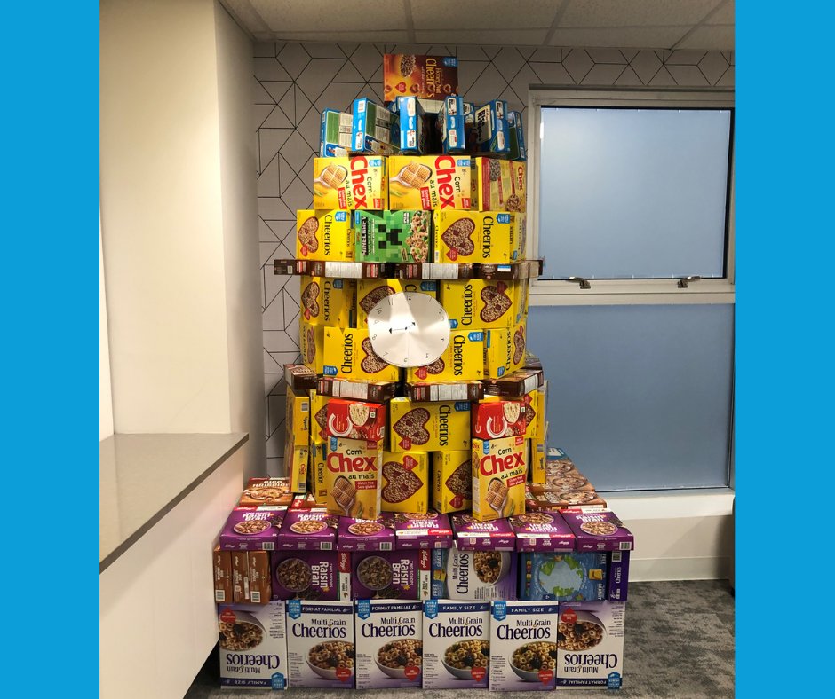 In recognition of Nutrition Month, throughout March, our Halifax office took part in a Cereal Challenge in support of school breakfast programs across Canada. Way to go to everyone! Visit our careers page: ow.ly/rUsb50O0G0o 
#teamspirit #philanthropy