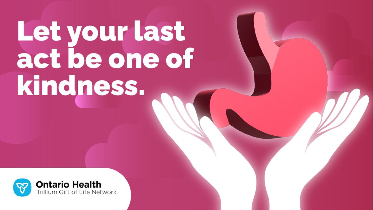 About 1,400 Ontarians are currently waiting for an organ transplant. 
Registering is easy! You can do it online at beadonor.ca
<a href="/TrilliumGift/">Trillium Gift of Life Network (Ontario Health)</a>