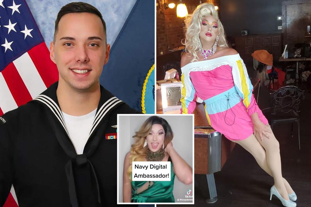 nypost's tweet photo. US Navy appointed active-duty drag queen in diversity drive to boost sinking recruitment https://t.co/IxssyYkzNJ https://t.co/7Yq6NJYdRi