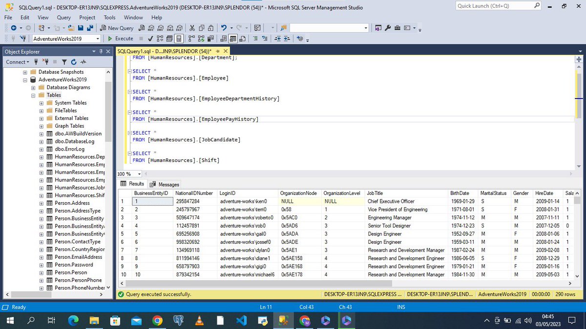 iam_Uchenna's tweet image. Lunchtime with SQL
I’m eating good😩😂

#31DaysofSQL #SQLMay
