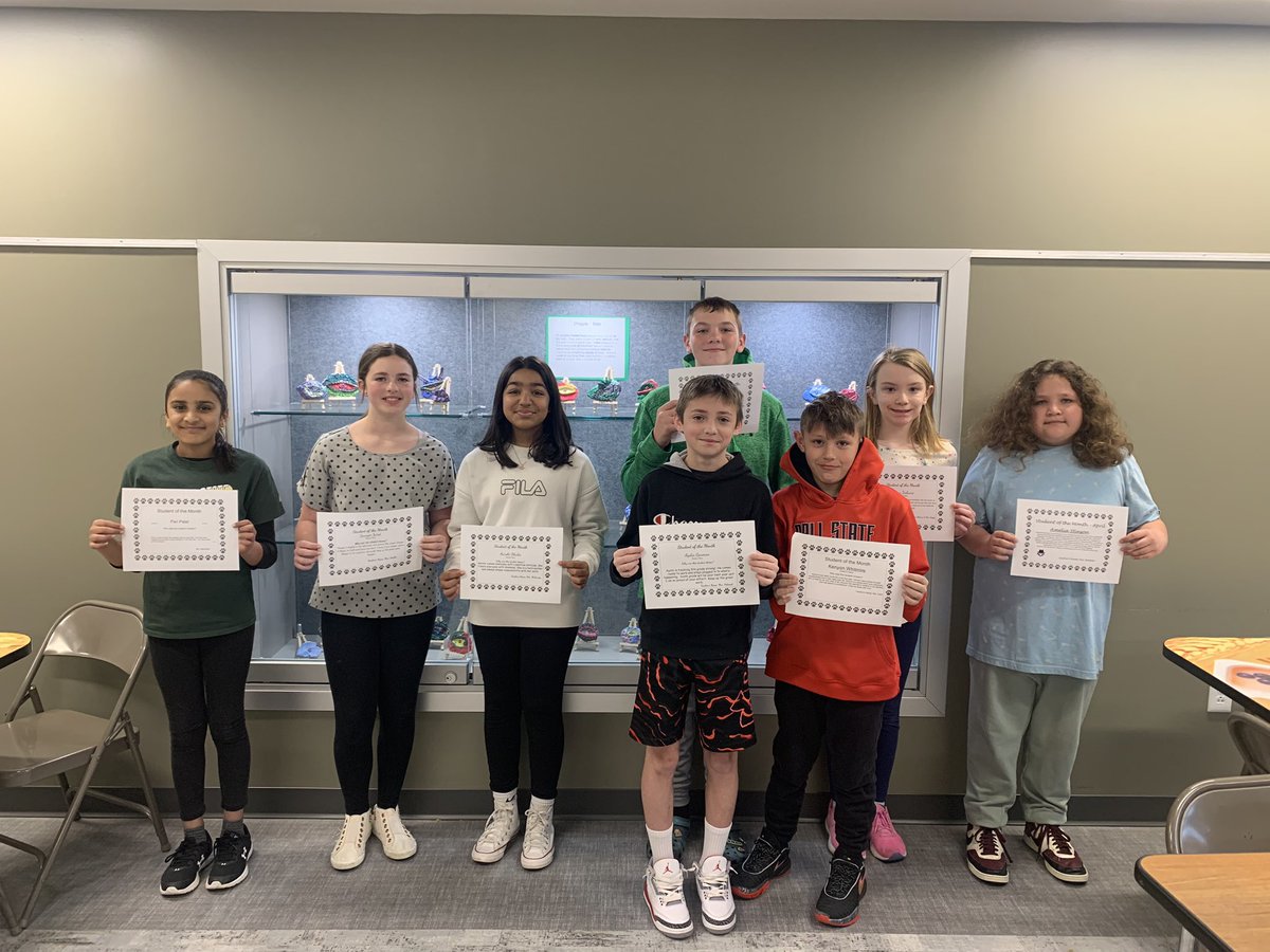 These students are doing great things and are making a difference. Here are the Yorktown Elementary School April student of the month recipients.   Congrats!!!