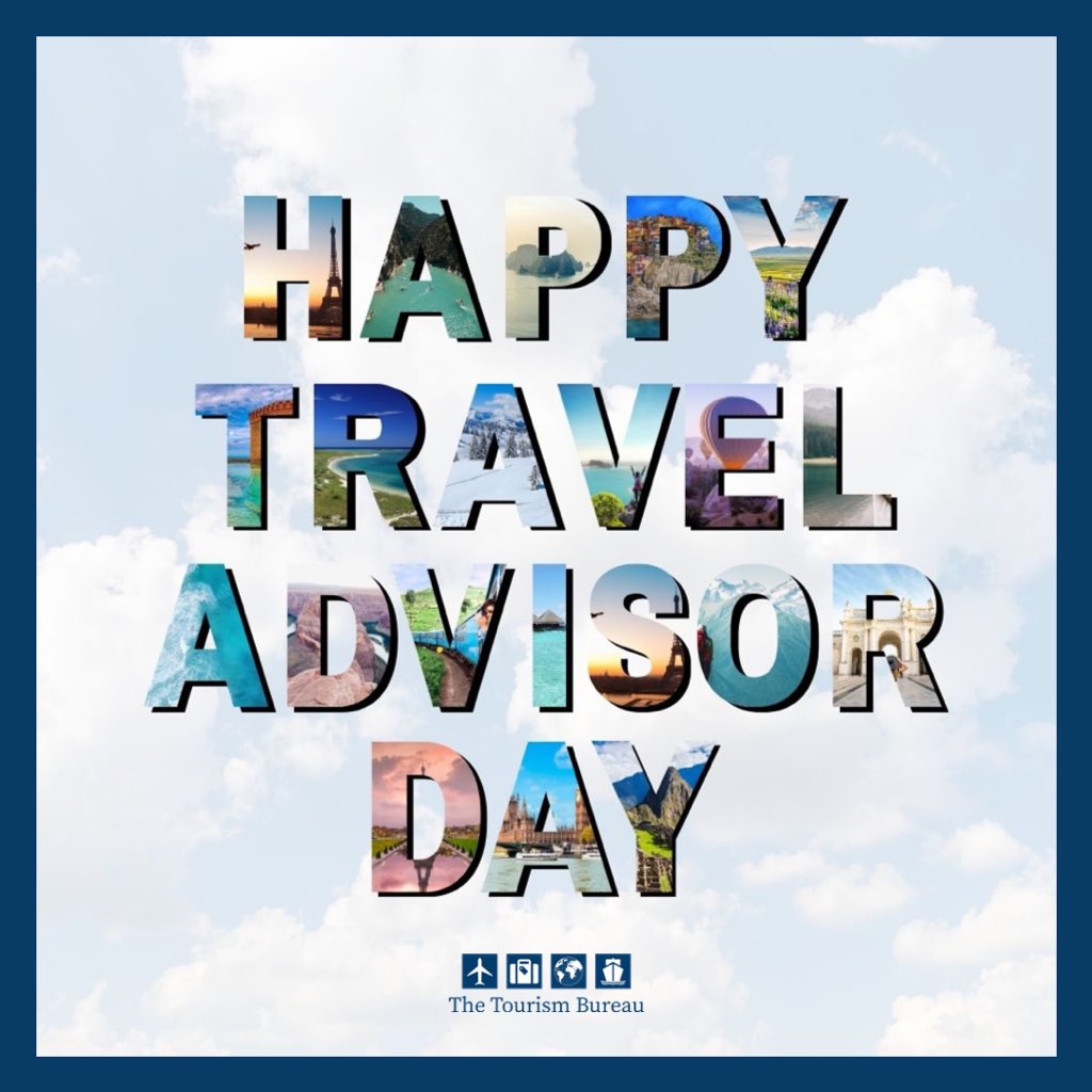 Happy Travel Advisor Day

#thetourismbureau #travelagent #travelagency #traveladvisor #travelplanner #travelprofessional #travel #travel&tourism #tourism #vacation #traveltheworld #lovetotravel #wanderlust #bookthetrip