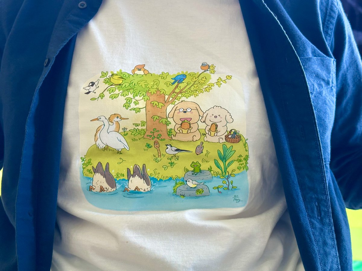 イラストはオリジナルプリントさんに注文してTシャツにしました。とてもいい発色！ https://t.co/h8U0MKjYpT