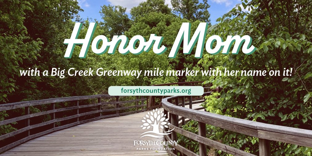 FCPFoundation's tweet photo. Time is running out to get Mom a special gift!  Order now and receive a proof of what your family Greenway Mile Marker will look like. Keepsake markers available to have at home as well. 
See https://t.co/iErnagkMiK for current availability and to order a mile marker now! https://t.co/QpsiGhm18S