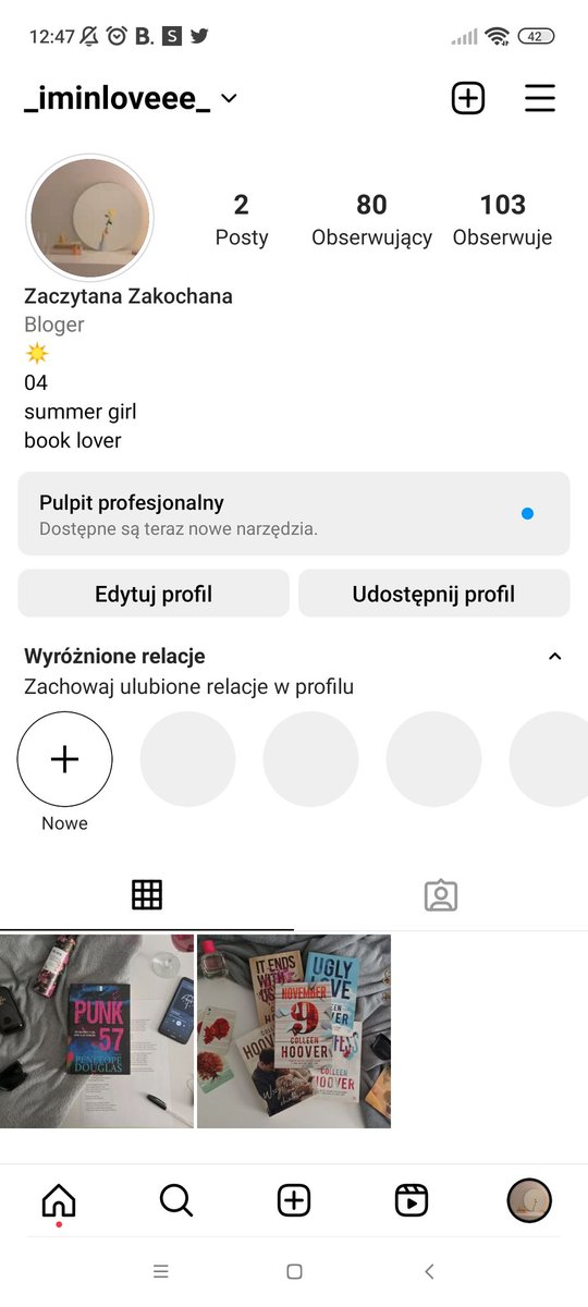 Honeeey666's tweet photo. Zapraszam na mojego bookstagrama!!! Mam go długo, ale nie używałam go przez zbyt wiele czasu i słabo się rozwija w porównaniu do jego początków 🥲
#TwitteroweKsiazkary #BookTwitter #bookstagram #twitteroweksiążkary https://t.co/KjL79L8bge