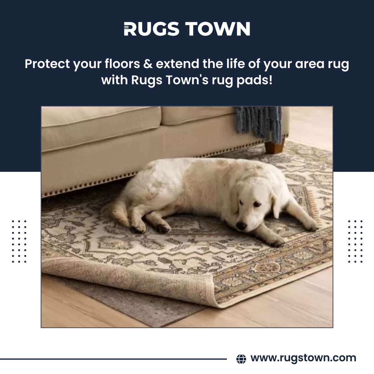 Looking to protect your floors and extend the life of your area rug? It's time to invest in a rug pad from Rugs Town

#rugtransformation #cozyhome #homedecorideas #homedecor #interiordesign #homedesign #ruglove #ruglife #rugdecor #rugstyle #rugaddict #rugshop #rugsofinstagram