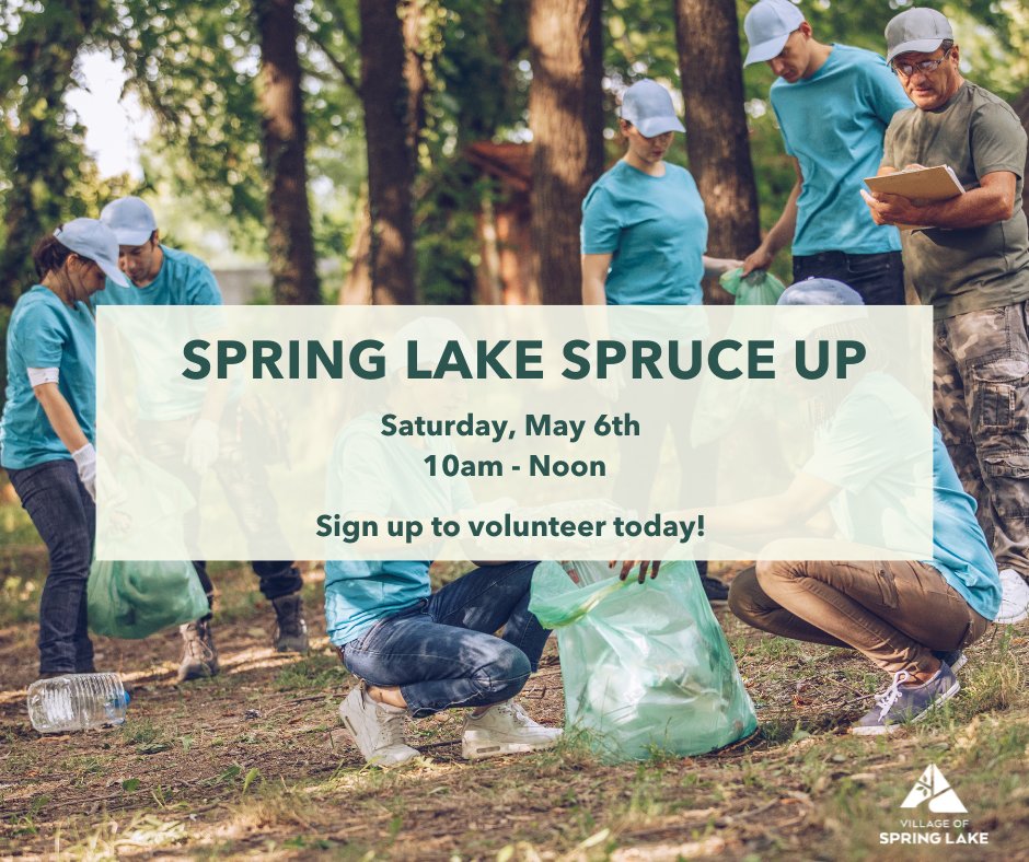 springlakemich's tweet photo. The weather forecast is looking great for our Spring Lake Spruce Up on Saturday! We are still looking for more volunteers to help. Sign up here: https://t.co/krbfyoltvM #volunteer #springcleanup https://t.co/vzO2ZZNKe8