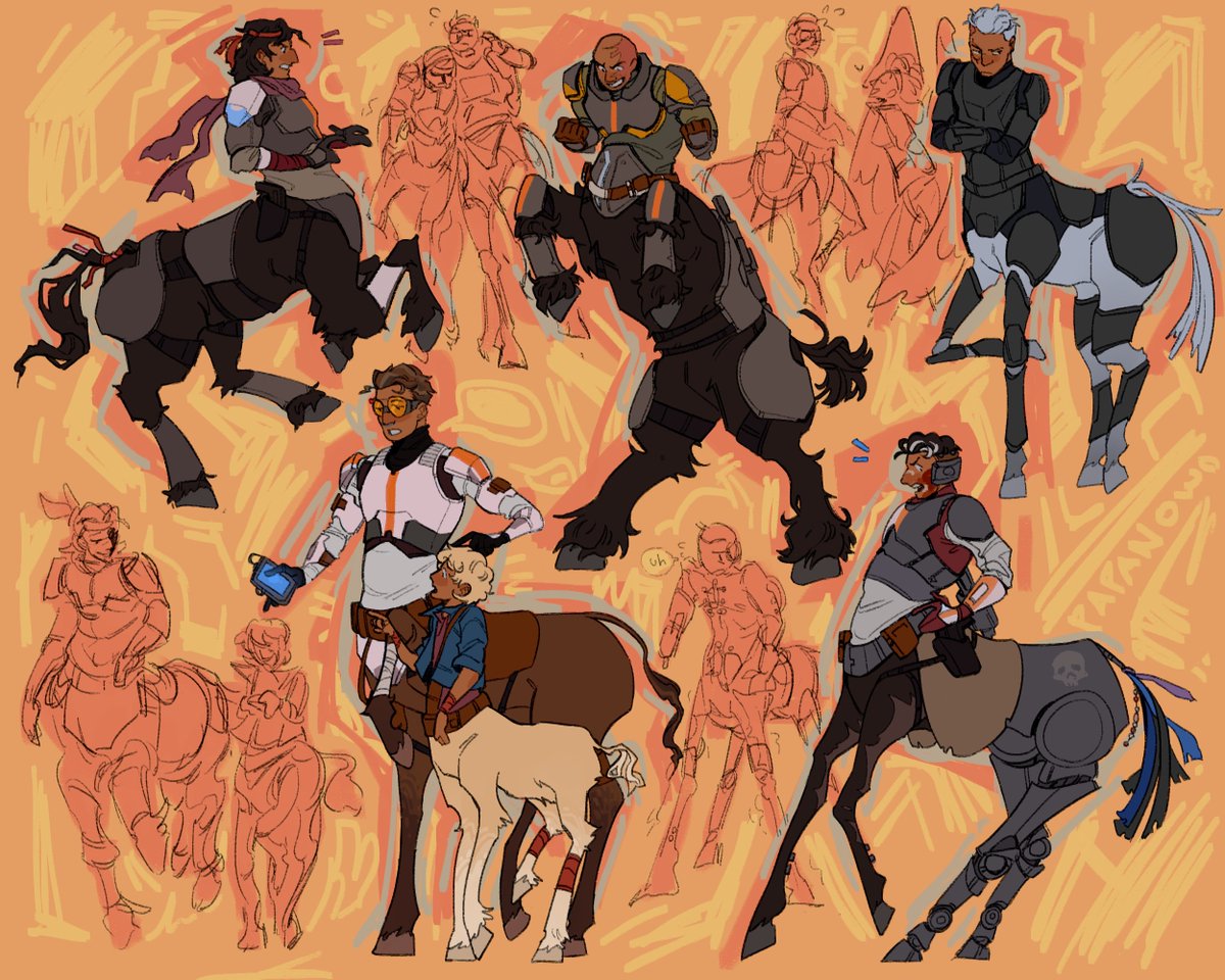 papanowo's tweet photo. while everyone was drawing them as cowboys i drew them as the horses https://t.co/F0ifSu5EcH