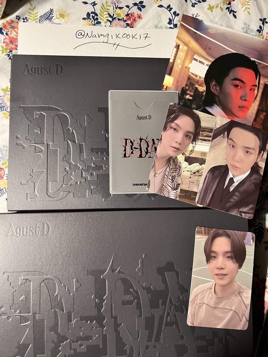 Namgikook17's tweet photo. D-DAY  V1 2 WINNER GA🥳🖤
✨✨✨US ONLY✨✨✨
-Follow
-Like &amp; Retweet
-Reply with your favorite Agust D song… Mine rn is Amygdala! 

1st place winner will get the Album plus 2 PC’s, postcard and Weverse POB wallet!

2nd Place winner will get 1 PC and Album! 

GOOD LUCK🥳🖤 https://t.co/ah2kOzPeO2