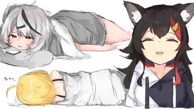 #朝ミオ寝起き逆凸  1日目まとめ!  #さかまた飼育日記 #メルArt #AZKiART #いろはにも絵を #かなたーと #絵フブキ #Luillust #こよりすけっち #みおーん絵