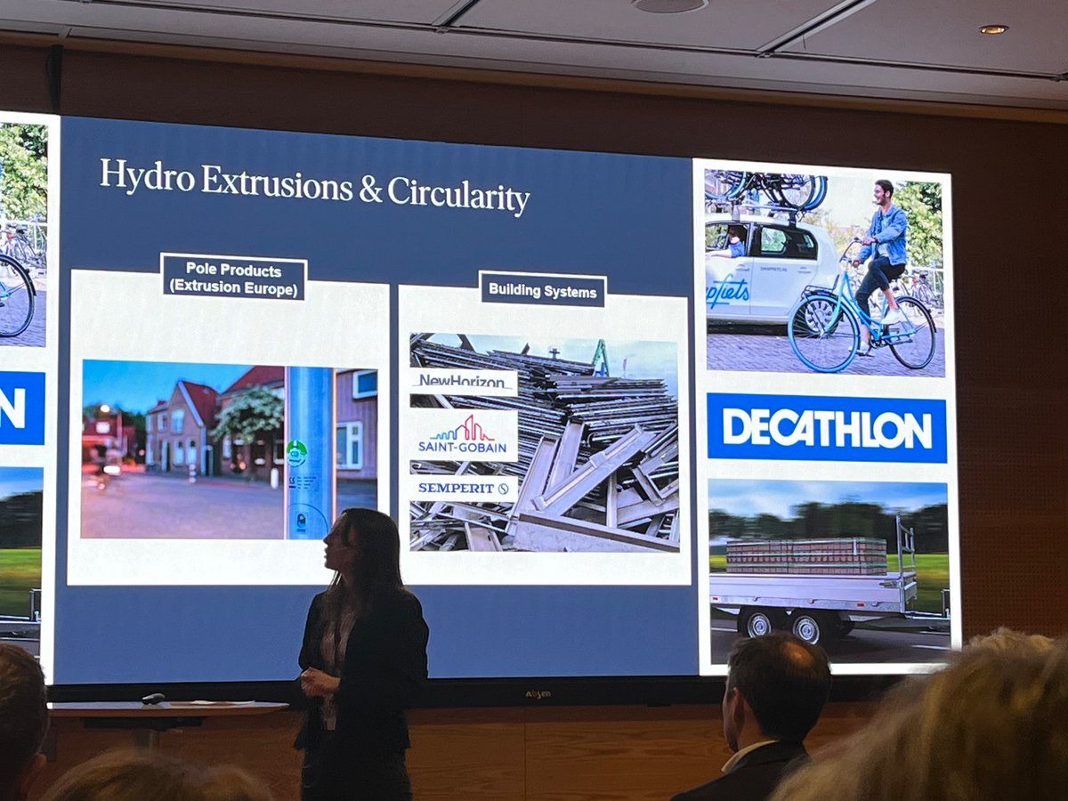 Many good examples of closed loop recycling and reuse from @NorskHydroASA Extrusions shown at our Sustainability Day - circular economy in practice.