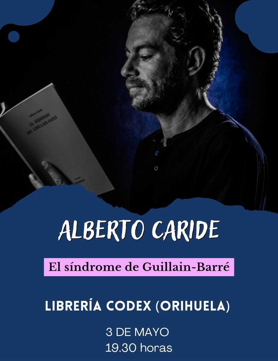 Hoy, a las 19.30 horas, regreso a la <a href="/LibreriaCodex/">Librería Codex</a> con nuevos versos. Han pasado unos años desde que presenté allí mi anterior poemario, así que tenía ganas de volver. Como siempre que piso suelo hernandiano, estaré acompañado de José Luis Zerón. 
 #ElSíndromedeGuillainaBarré