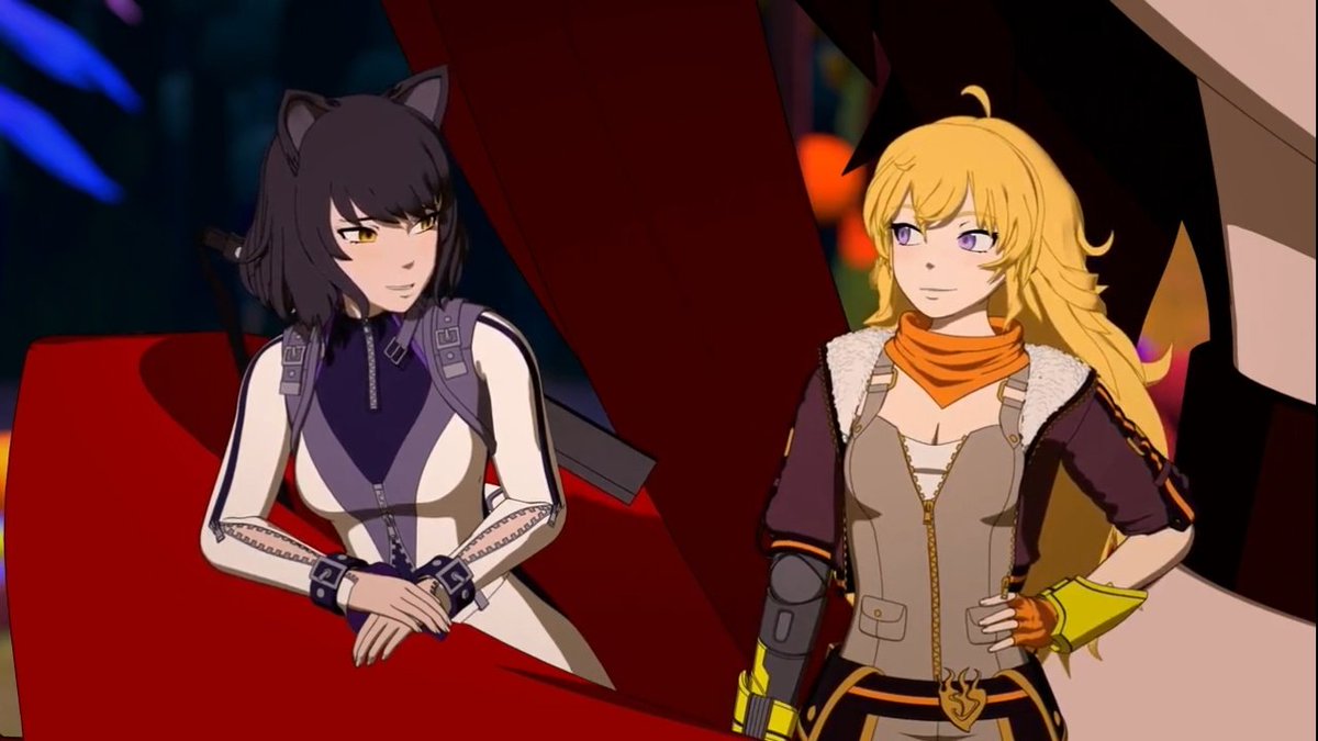 hellolalaArt's tweet photo. Ah, these two ✨🥰✨💕💕💕 #RWBY #RWBYV9Spoilers #blakebelladona #yangxiaolong #screenshotdump https://t.co/8iuajD9dBO