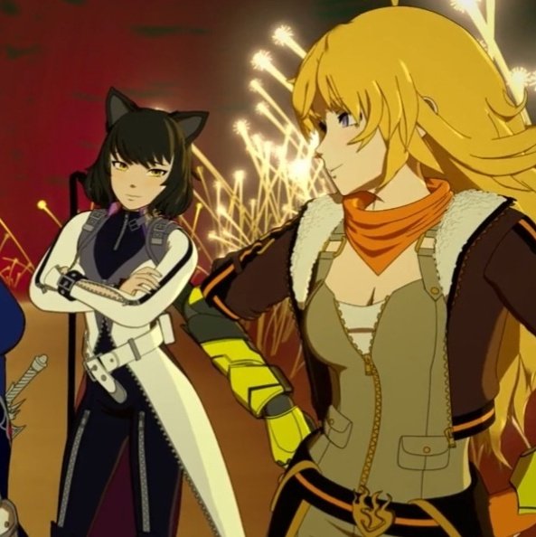 hellolalaArt's tweet photo. Ah, these two ✨🥰✨💕💕💕 #RWBY #RWBYV9Spoilers #blakebelladona #yangxiaolong #screenshotdump https://t.co/8iuajD9dBO