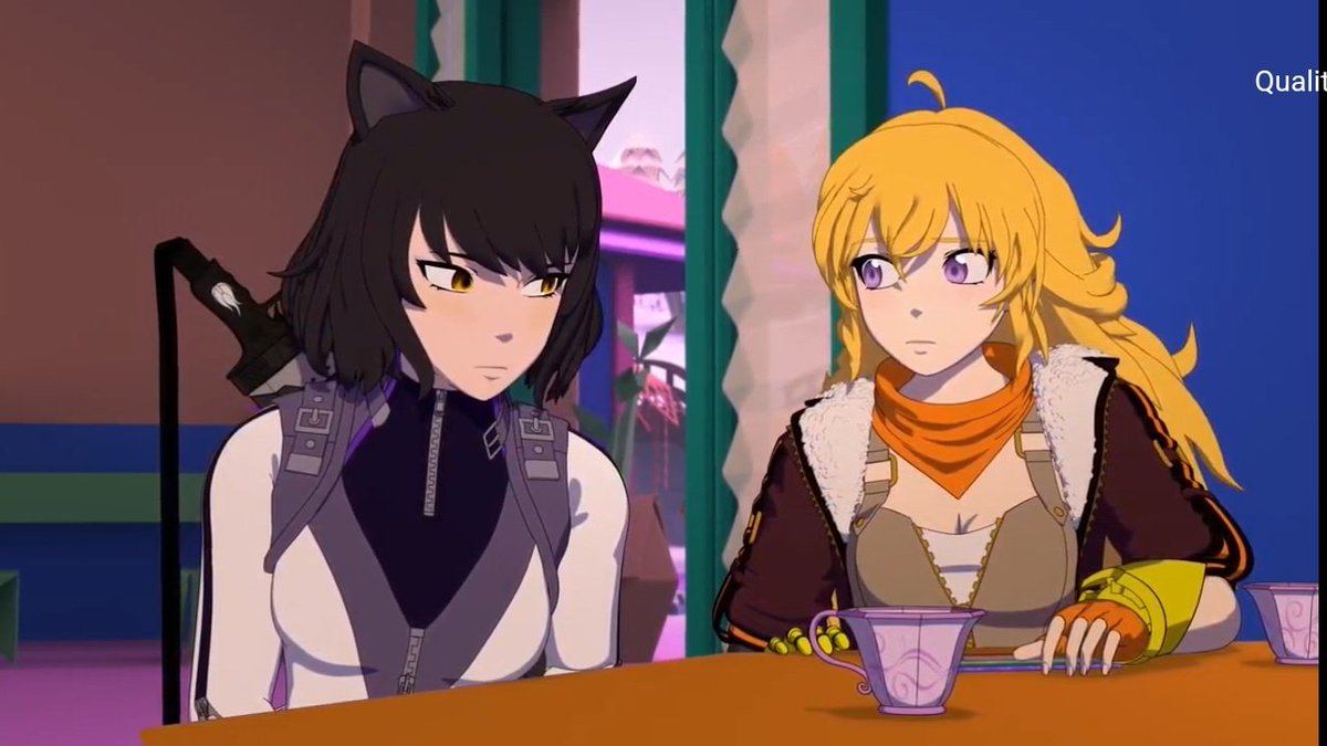 hellolalaArt's tweet photo. Ah, these two ✨🥰✨💕💕💕 #RWBY #RWBYV9Spoilers #blakebelladona #yangxiaolong #screenshotdump https://t.co/8iuajD9dBO