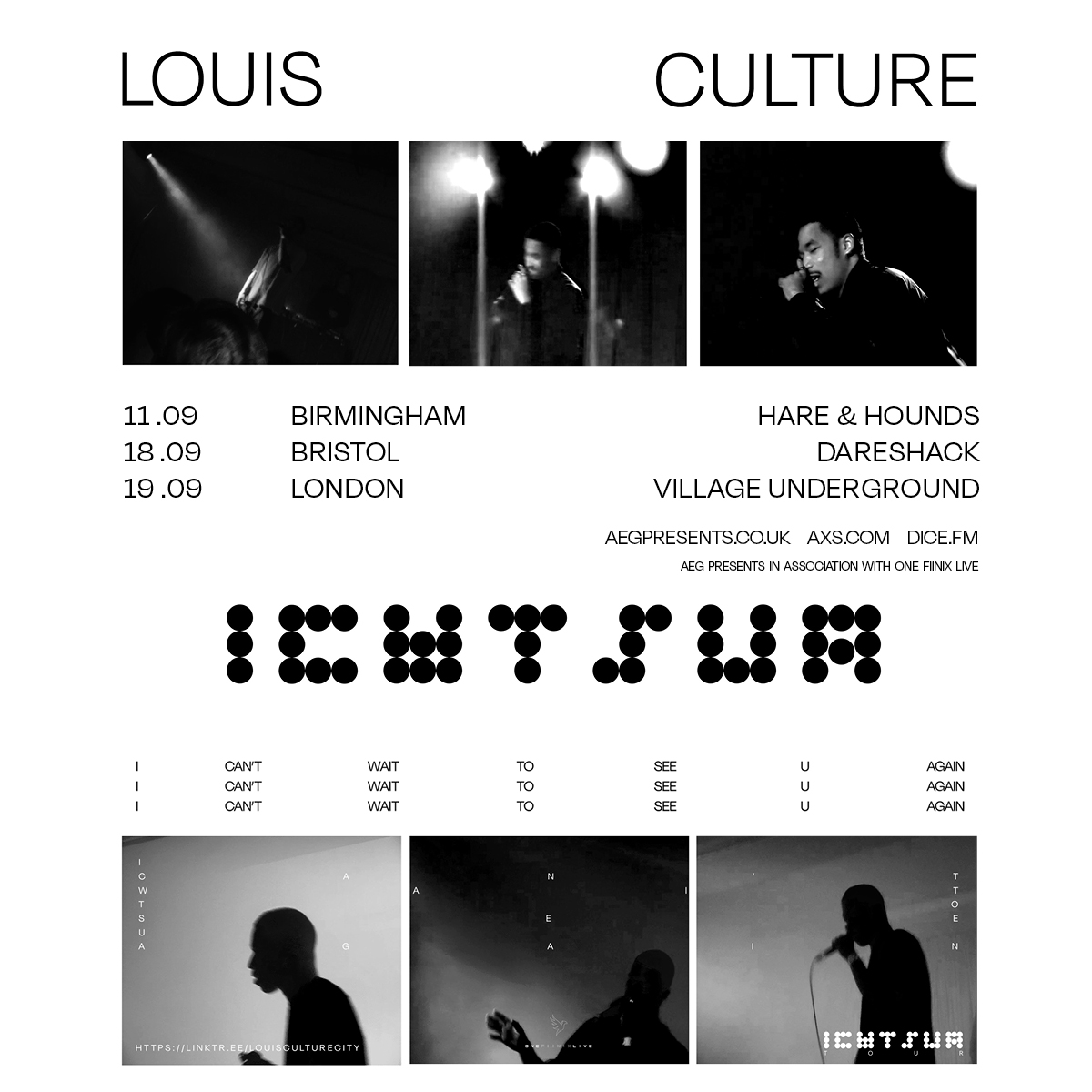 #AXSONSALE @louis_culture has announced a select run of dates for September 2023 with stops at @hareandhounds, @dareshack & @villageundrgrnd London. ⏰ Tickets are on sale now 🎫 w.axs.com/LjuX50NXLeO