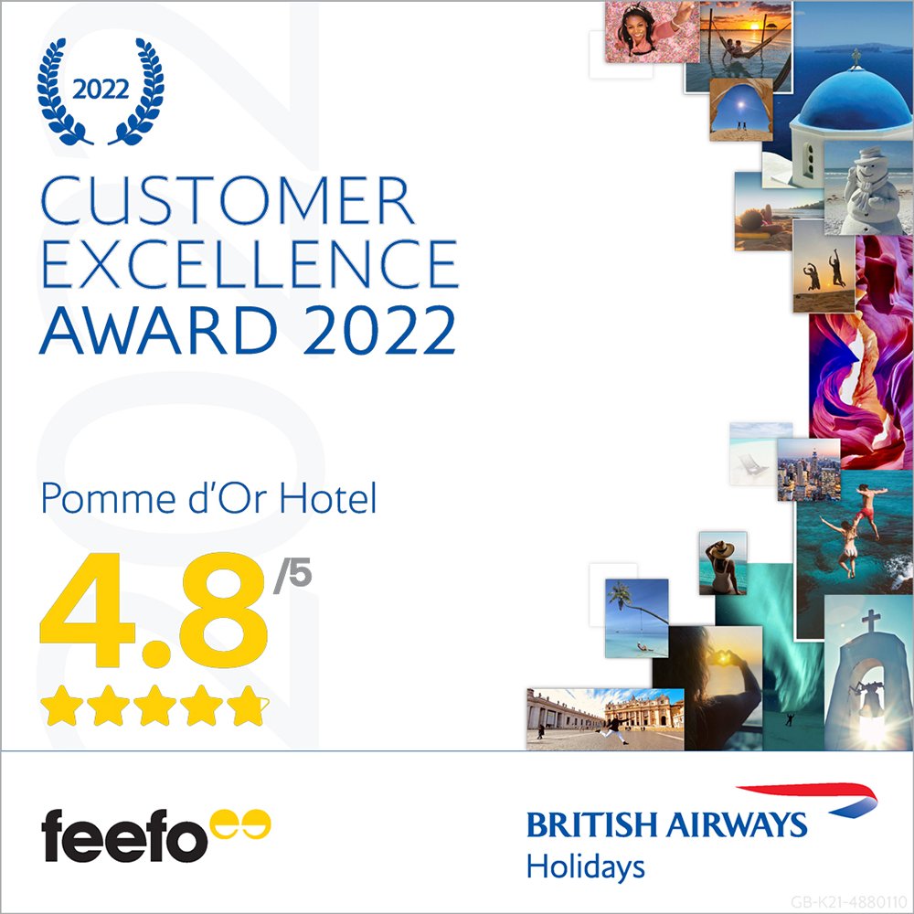 Pomme d'Or Hotel (@pommedorhotel) on Twitter photo We're delighted to share that the Pomme d'Or Hotel has been awarded the <a href="/British_Airways/">British Airways</a> Customer Excellence Award 2022!
Read more on our website: bit.ly/41YwChs
#pommedorhotel #seymourhotels #britishairways #customerexcellence #jerseyci #jerseyhotels #visitjerseyci We're delighted to share that the Pomme d'Or Hotel has been awarded the <a href="/British_Airways/">British Airways</a> Customer Excellence Award 2022!
Read more on our website: bit.ly/41YwChs
#pommedorhotel #seymourhotels #britishairways #customerexcellence #jerseyci #jerseyhotels #visitjerseyci