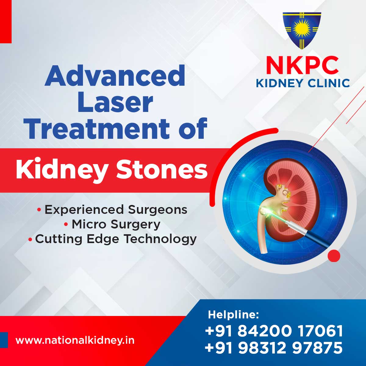 NationalKidney's tweet photo. Get the most advanced laser treatment for kidney stones from the expert doctors at #NKPC at an affordable price now - https://t.co/JYF9kTPBJz!! Call us at 8420017061 / 9831297875 for a consultation!! #kidneycare #prostateclinic #oncoclinic #urosurgeon #gastroclinic! https://t.co/KwsSD2JGqs