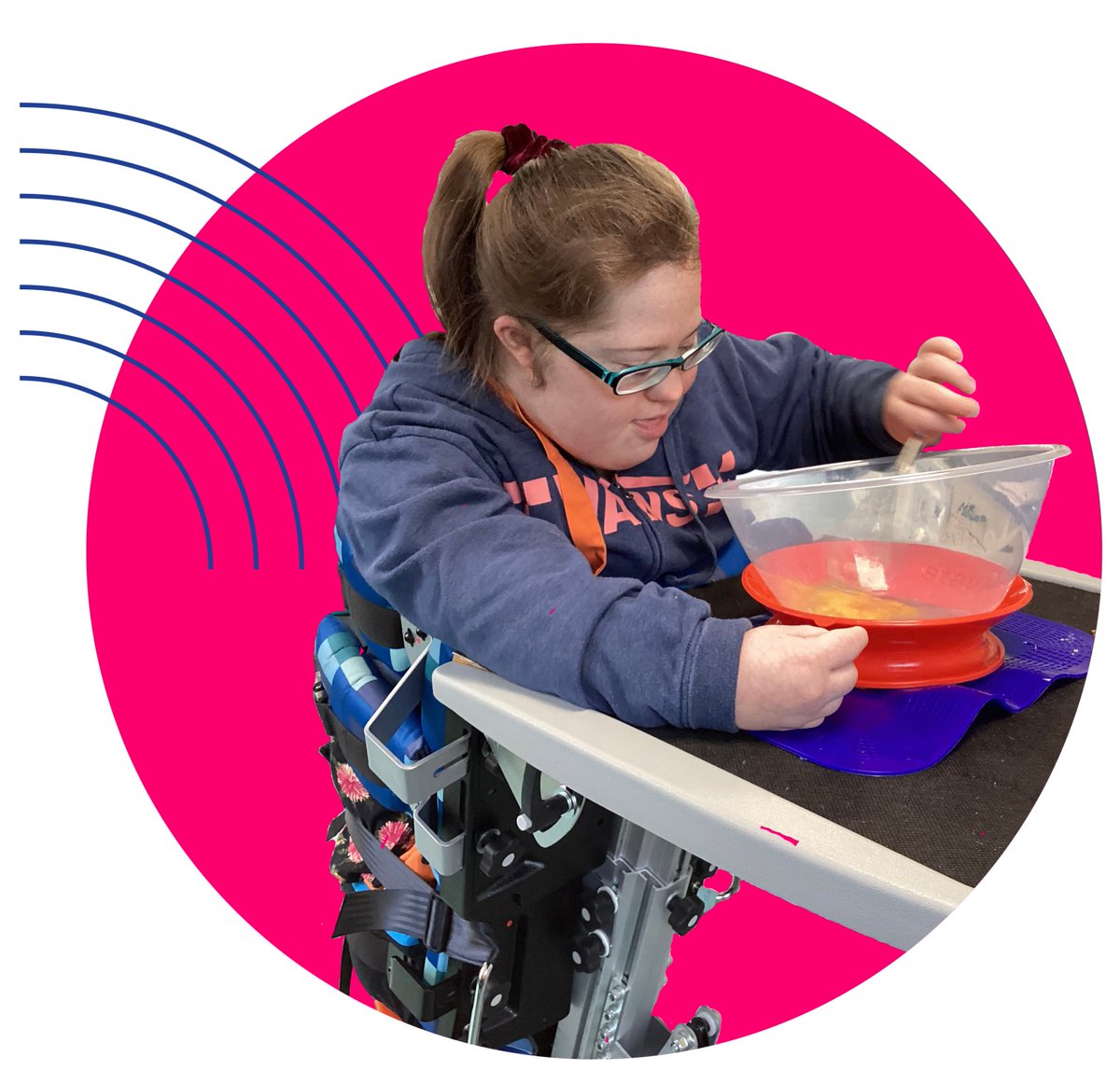 Henshaws's tweet image. We're celebrating greatness! 👏🏼

Amber has been working hard in her cooking sessions with her support staff, instructor, Occupational Therapist, and Physiotherapist. She has also been developing her cooking skills using her stander.

#CookingSkills #HenshawsSpecialistCollege