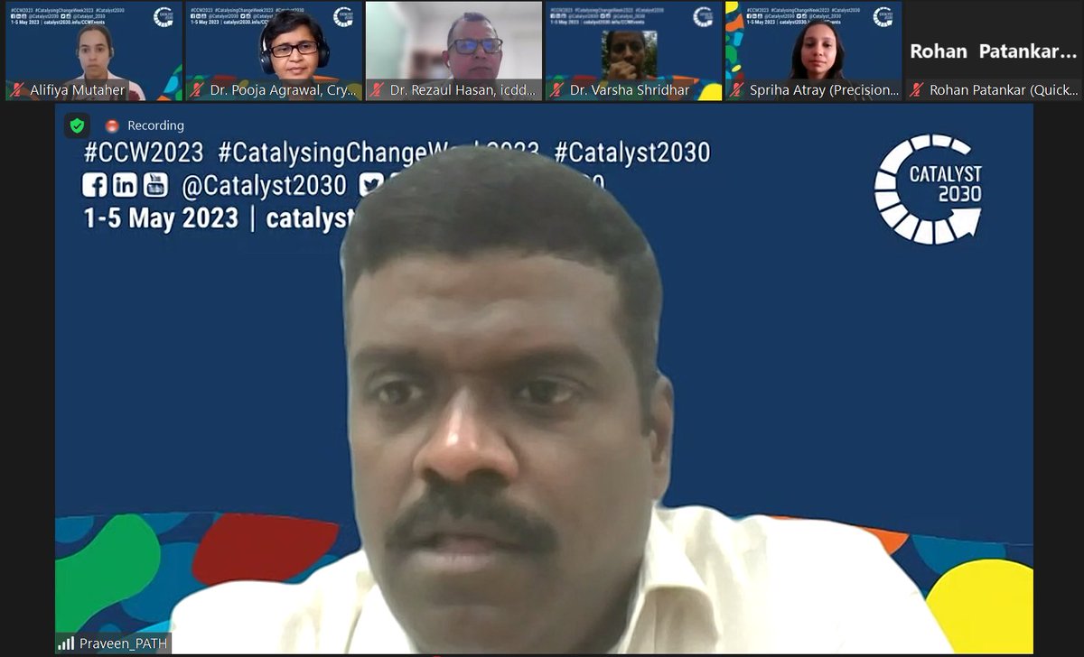 Precisi0nHealth's tweet image. #CatalysingChangeWeek2023 | Environmental #surveillance: The Future of #healthequity in Asian Cities

"PM-ABHIM scheme gives us a way to engage with different labs for genomic surveillance" said Praveen Kandasamy @PATHtweets at #CCW2023