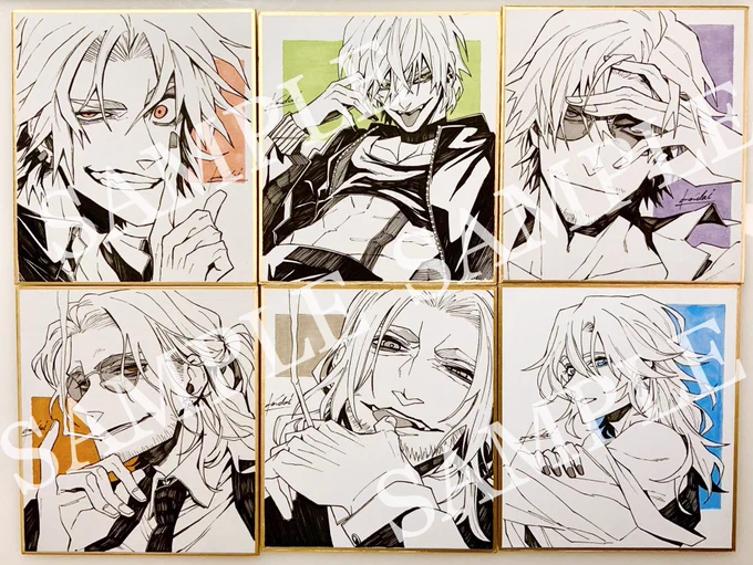 コミティア144に持っていくミニ色紙原画ができました‼️ 計6枚あります🖋️✨ 当日会場にて販売いたします! #コミティア144 #COMITIA144