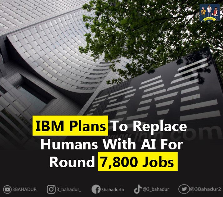 In an interview with Bloomberg News, IBM CEO Arvind Krishna said he could “easily see” nearly one-third of the company’s non-customer-facing roles being replaced in the next five years.
#AsiaCup2023 #ArtificialIntelligence #AliaBhatt #JusticeForNoor #AyezaKhan #Crypto #Google