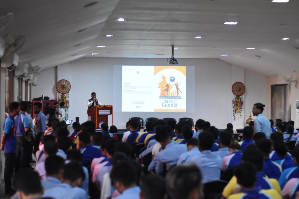 IndiaY20's tweet photo. A #Y20Talk event was organised at Assam Downtown University, Guwahati , Assam by our outreach partner  @INDGeniusOrg on the theme  "Future of Work".

#Y20India 

@g20org
@narendramodi https://t.co/0Bvhi574dC