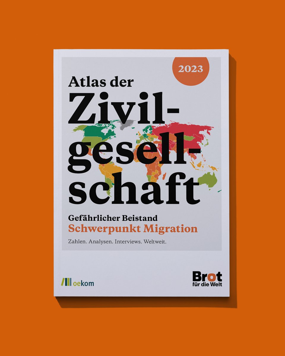 BROT_furdiewelt's tweet photo. 🌍🤝Der #AtlasDerZivilgesellschaft zeigt, wo Menschen für #Menschenrechte kämpfen. 85% leben in Ländern, in denen sie dabei eingeschränkt werden. Eine starke und mutige #Zivilgesellschaft ist der Schlüssel für Veränderung. Entdecke die sechste Ausgabe!
https://t.co/LSfIxQ2XgG https://t.co/gsdU2Y3DeY