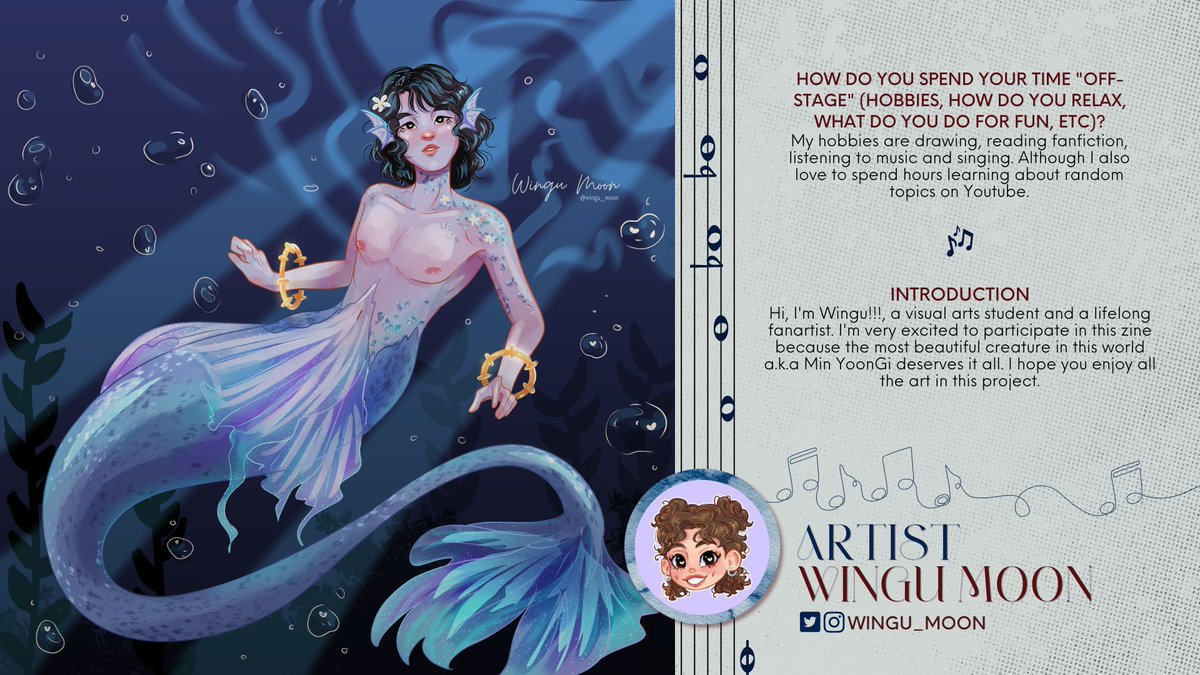 🎶 Contributor Spotlight 🎶

We're so happy to announce that Wingu <a href="/Wingu_Moon/">Wingu Moon⁷~🍉🪷💜</a> is one of our wonderful page artists! 💙 Their artwork is as lovely as Yoongi's feature on "Girl Of My Dreams" and we're incredibly excited to have her! ❤️