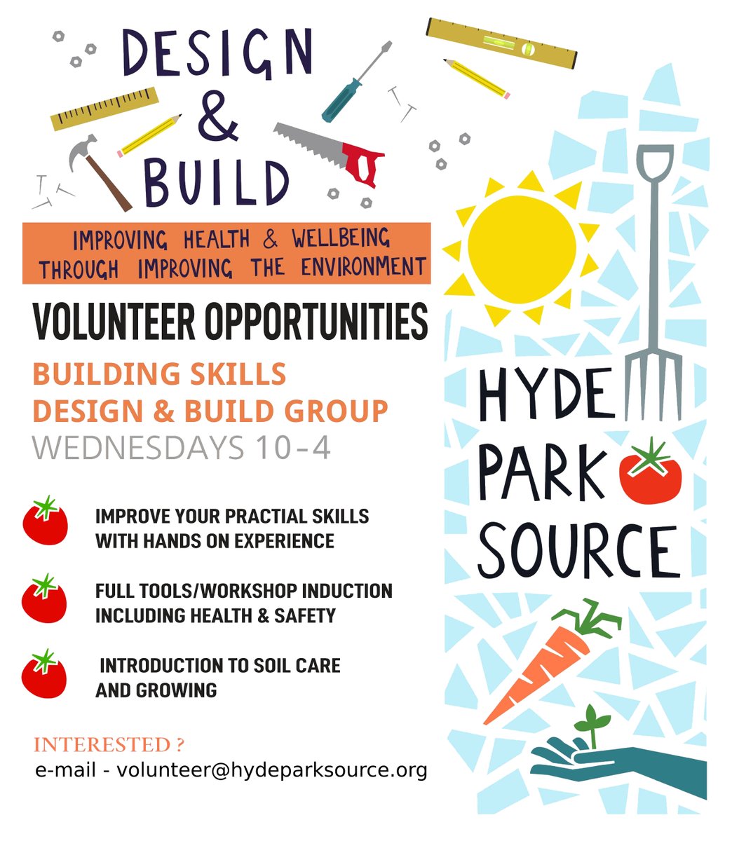 🪴 Opportunity of the Week! 🪴 It's #NationalGardeningWeek this week 💚 Want to get into gardening? Check out the volunteering roles on offer at @HydeParkSource! Take a look here for more info: hydeparksource.org/vol--courses.h…