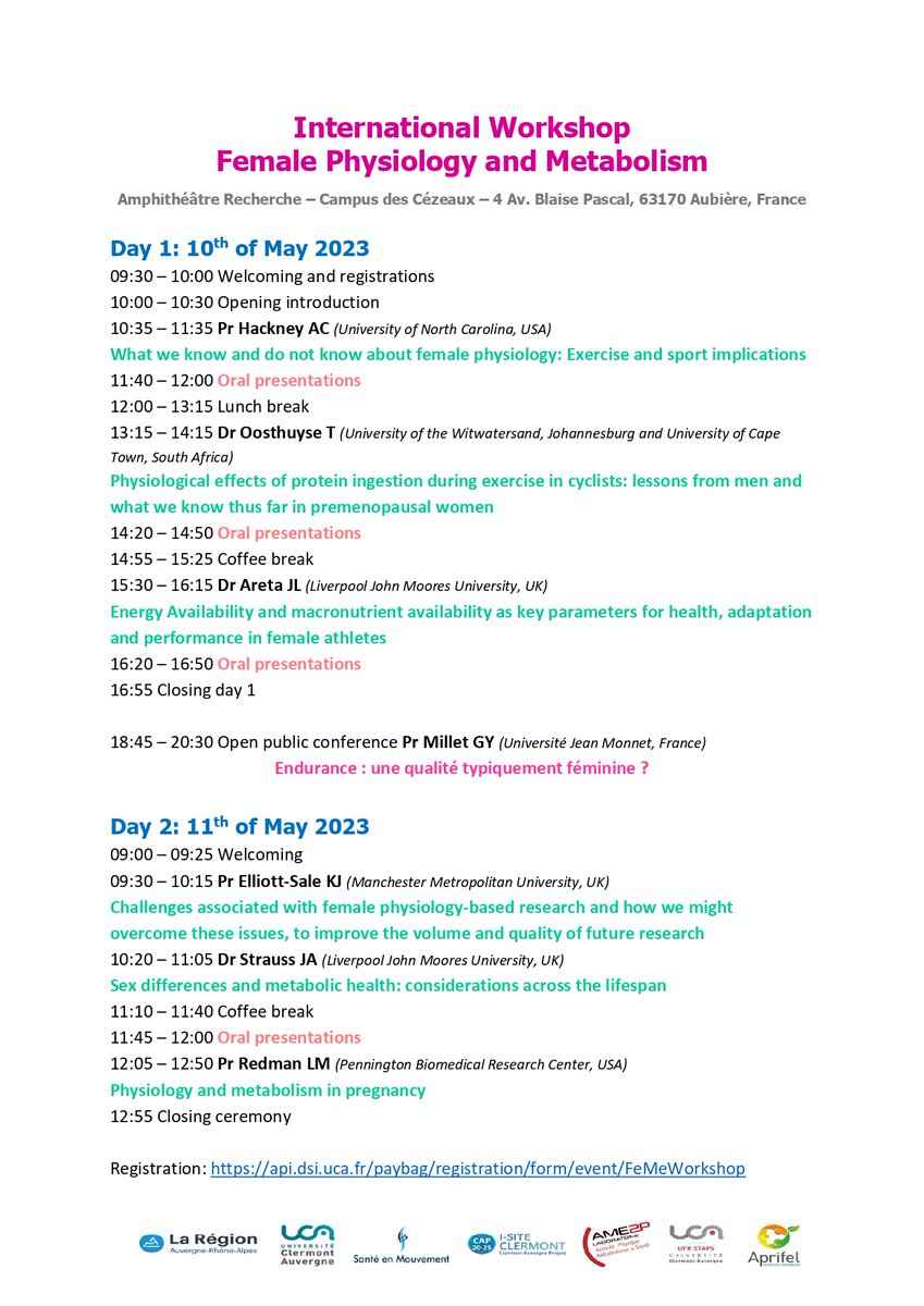 Laurie_Isacco's tweet photo. We are all set to welcome you in a week for an exciting workshop in Clermont-Ferrand (in-person event). Last chance to secure  a place! @kinesiologui @AC_Hackney @ElliottSale @jlAreta @Jules_A_Strauss @DrLeanneRedman #TanjaOosthuyse @UCAuvergne @Ame2pLab https://t.co/FSVkGoyL1H