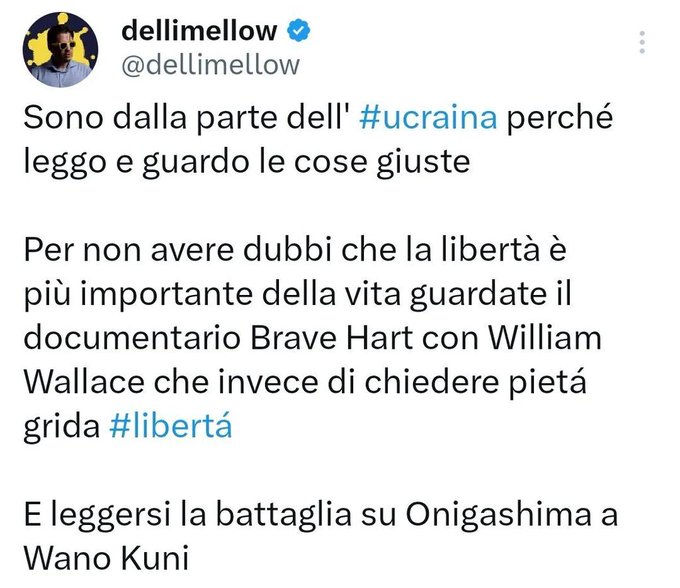 Dalla parte dell' #ucraina https://t.co/U4QgbXZdCA https://t.co/nS1FWDMOTn<a href="/tag/ucraina"class="tags">#ucraina</a>