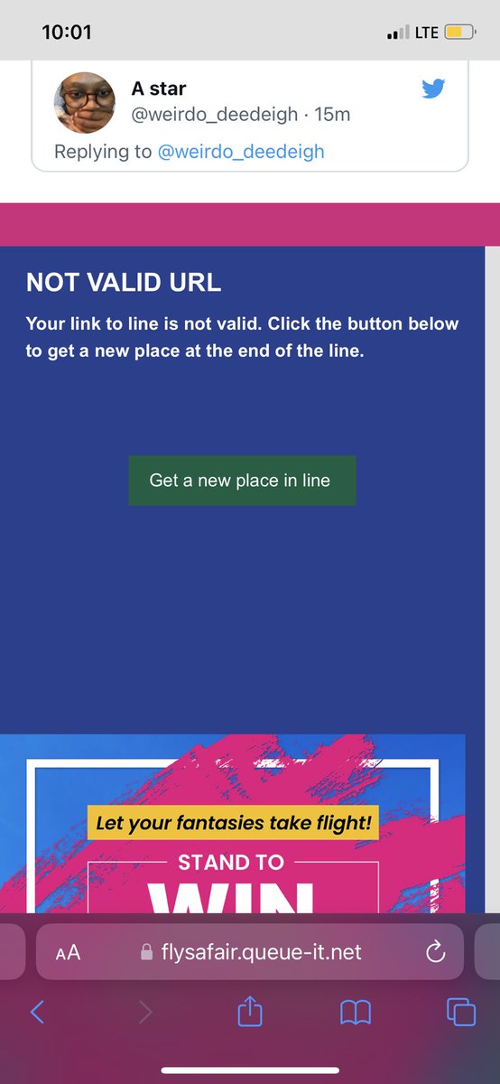 khadijarxo's tweet photo. @FlySafair This happened to everyone in my family been waiting from 8:30 in the line ! Very disappointing website management !!! @FlySafair https://t.co/LnV9ioe2xF