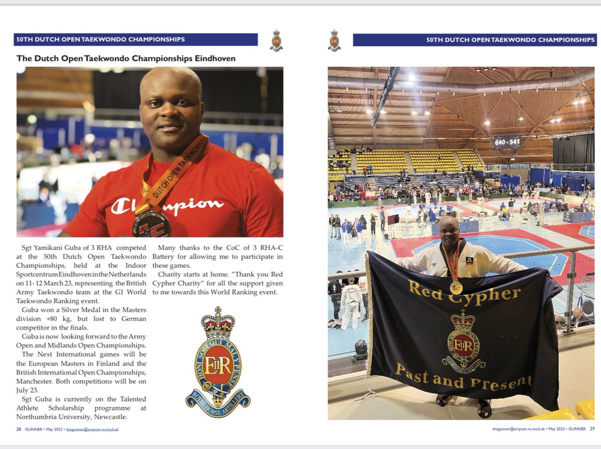 Gunner Magazine_May 23 edition✅
@ArmySportASCB @armymartialarts @AEAPCentre @TalentedAthlete 

@rhqra @4RegtRA @3RHA @RedCypherMedia1 
@BFBSAcademy @richwbfbs @BFBSSport 

#May23Edition