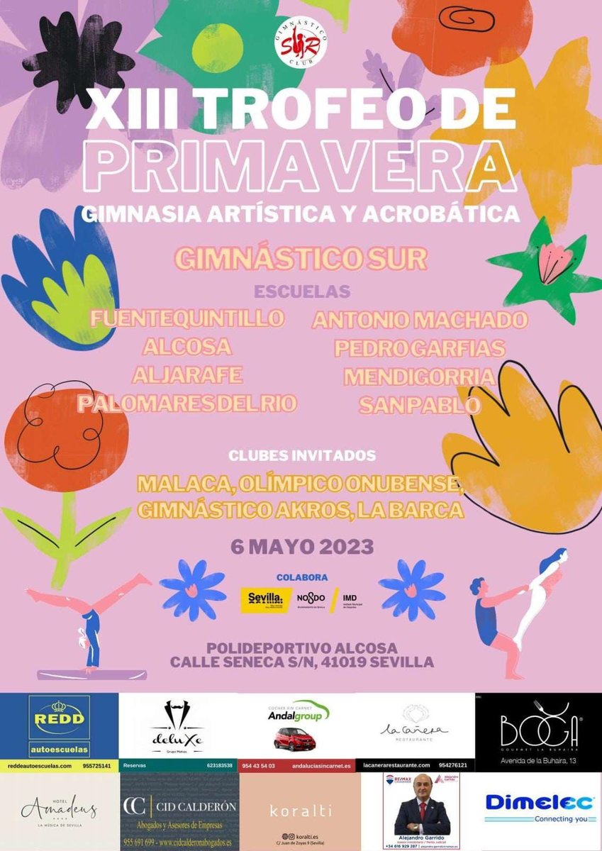 Os esperamos 🤸🏽🤸‍♀️🤸🏿‍♂️

#clubsurfamily
#XIIITROFEOPRIMAVERA
#GimnasiaArtística #gimnasiaacrobatica
#SOMOSCLUBSUR #DEPORTE