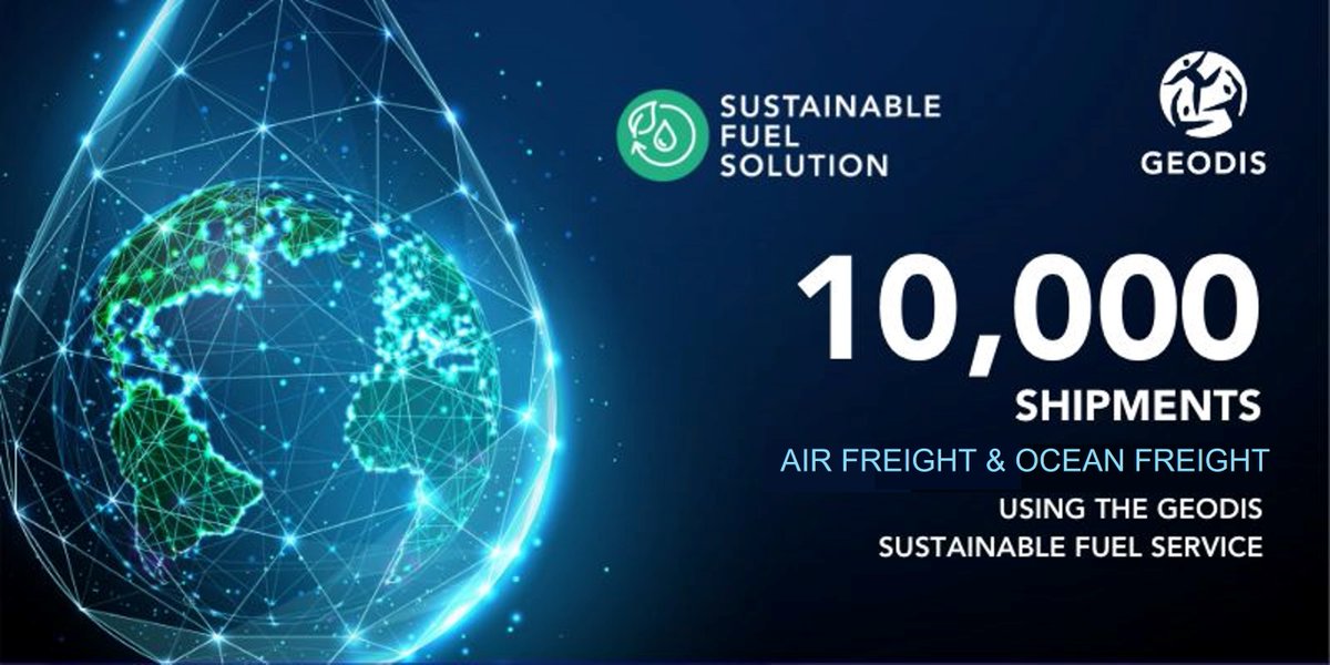 🌍 We've achieved another sustainability milestone with over 10,000 shipments via air and sea using GEODIS Sustainable Fuel! Thank you to our team for their unwavering commitment to sustainability. Without their hard work, this achievement would not have been possible.🙏
